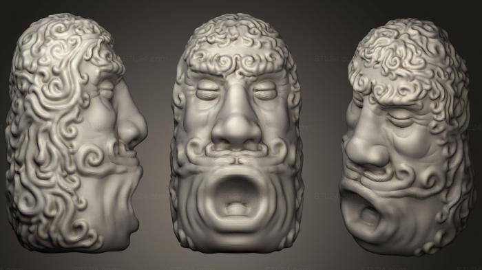 Бюсты и головы античные и исторические (Голова для печати hi poly3, BUSTA_0750) 3D модель для ЧПУ станка